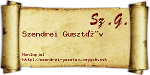 Szendrei Gusztáv névjegykártya