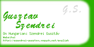 gusztav szendrei business card